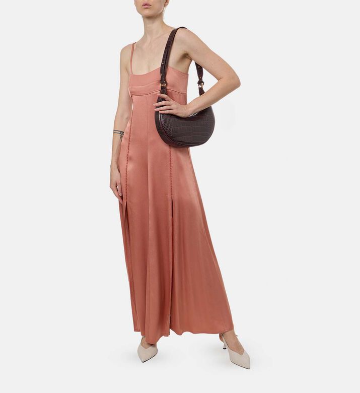 Satin Embroidered Slip Dess