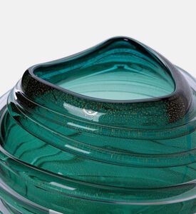 مزهرية كريستال ذهبية مصنوعة يدويًا من نينهو