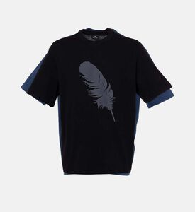 Feather-print T-shirt