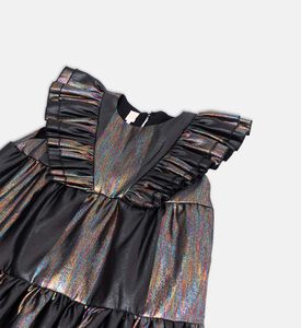 فستان لوسي قصير قطن بطبعة زهور