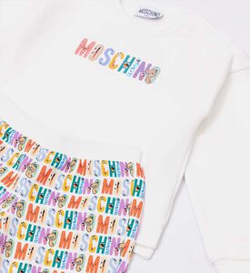 طقم طويل الأكمام بطبعة شعار على كامله