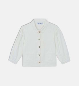 Floral-embroidery Tone-on-tone Jacket