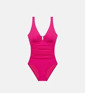 Ring-detail V-neck One-piece Swimsuit Ring-detail V-neck One-piece Swimsuit