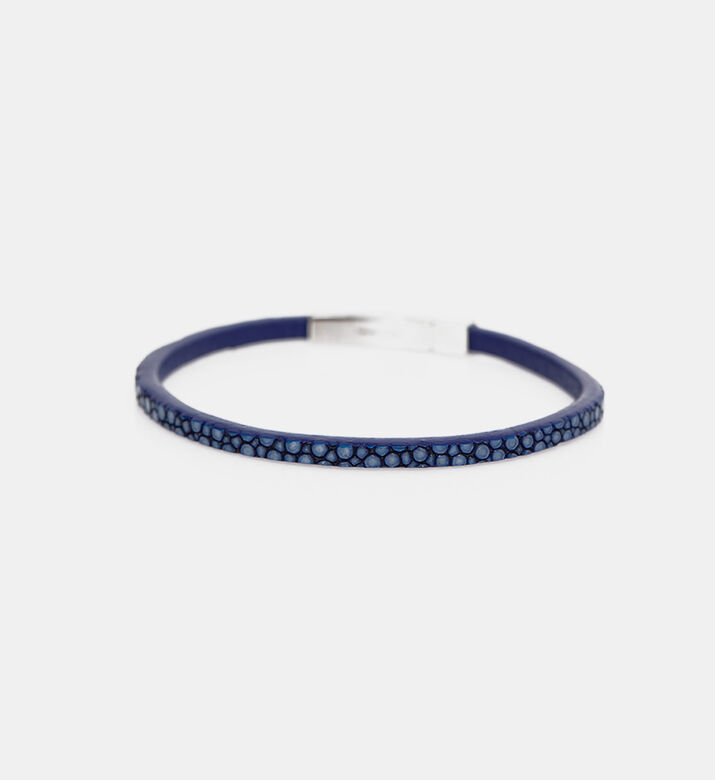 Stainless Steel Leather Buckle Bangles