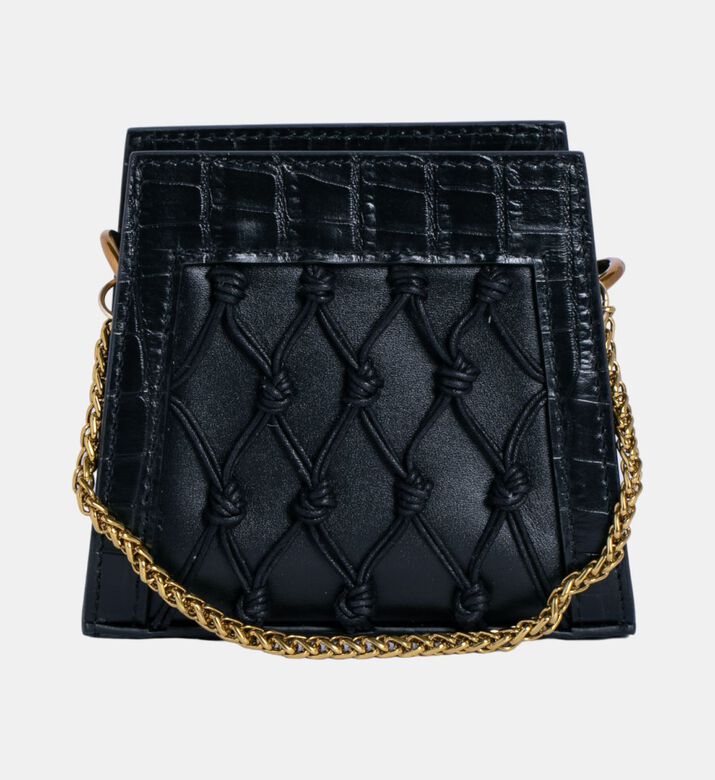 Mini Amu Croc-embossed Bag