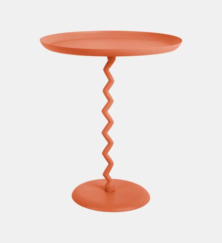 Leitmotiv Zig-zag Monochrome Side Table, Orange, Packshot View