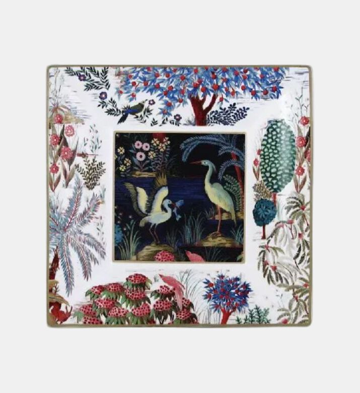 Gien Forest Printed Square Candy Tray, 17x17-cm, Packshot View