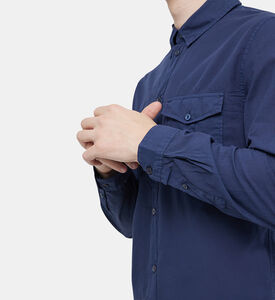 Long-sleeve Button-up Woven Shirt