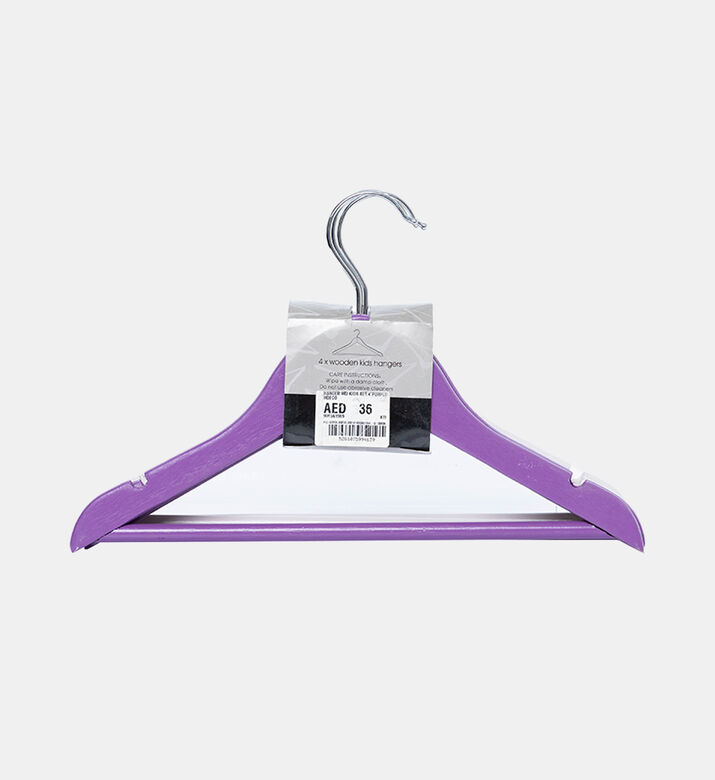 Kids Wooden 4-piece Hanger Set