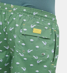 سروال سباحة لوكا بطبعة أوراق شجر