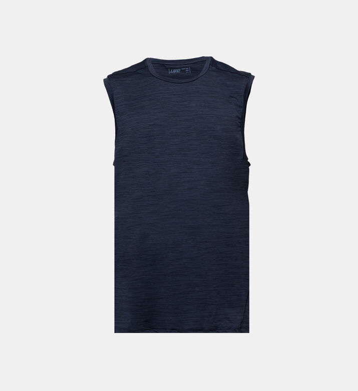 تيشيرت بدون أكمام مريح بقماش ممزوج