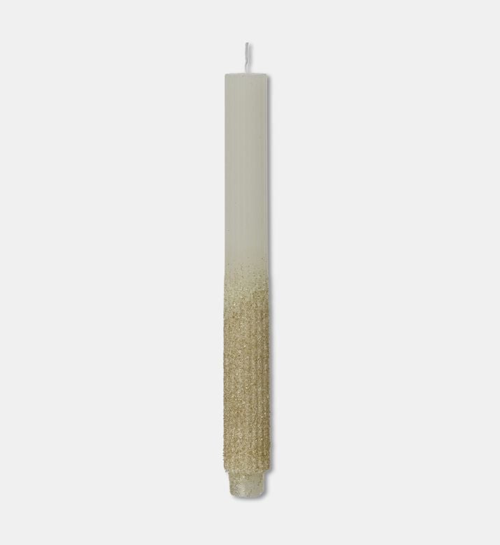 Kaemingk Candle Dinner Granule Glitter, White, Packshot View