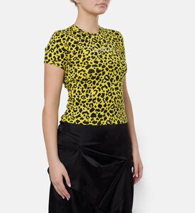 Coperni Leopard-print Rhinestone-embellished T-shirt, Model View