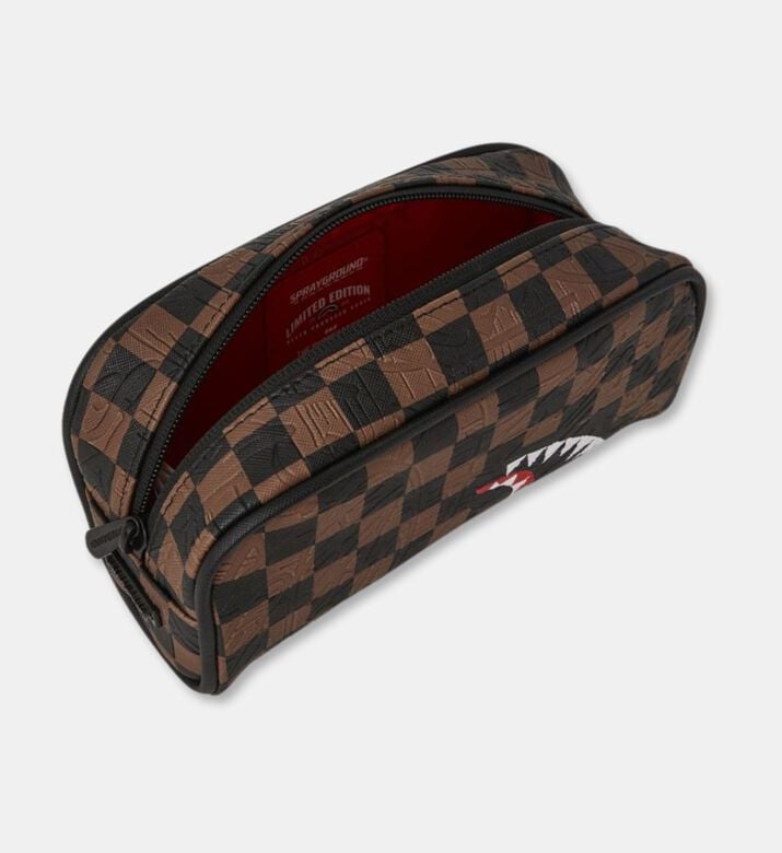 Sprayground Checkered Pattern Pencil Bag, Packshot View