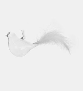 Feather Clear Glass Bird Ornament Feather Clear Glass Bird Ornament