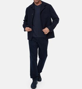 Vince Cotton Crewneck T-shirt, Blue, M, Model View