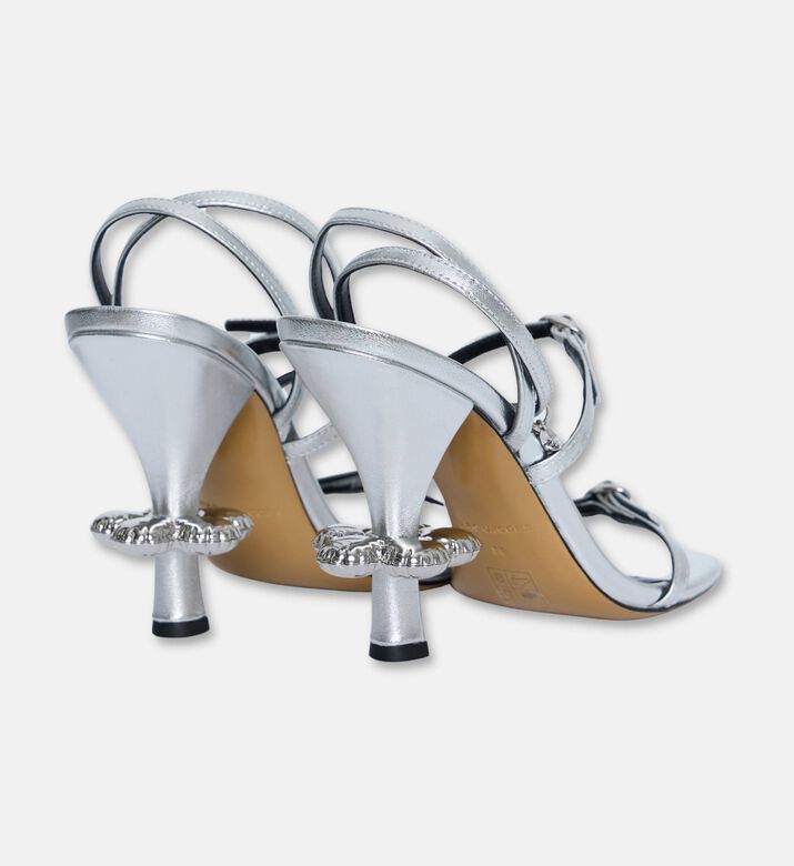 Marc Jacobs The Daisy Heel Sandals, Silver, Eu-39, Packshot View