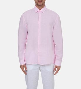 قميص كتان بصف أزرار