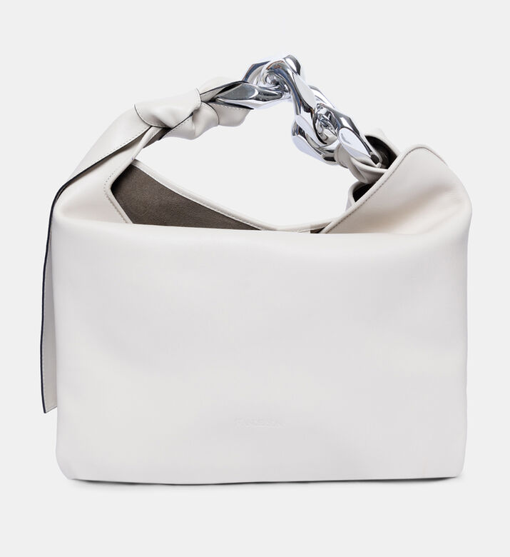 Calf Leather Chain Hobo Bag