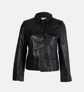 Liam Leather Fitted-cut Jacket Liam Leather Fitted-cut Jacket