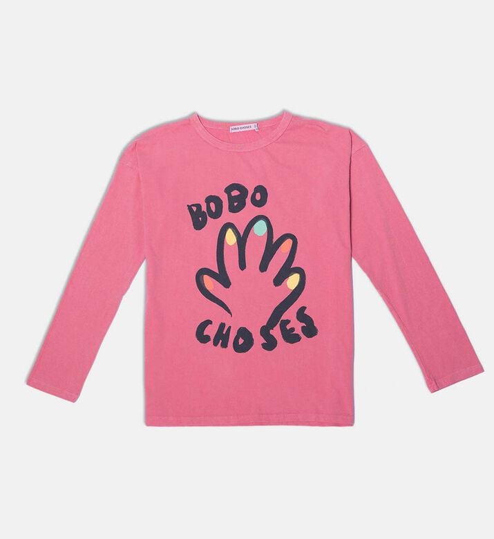 Bobo Choses Logo-detail Colorful Hand-print Long-sleeve T-shirt, Packshot View