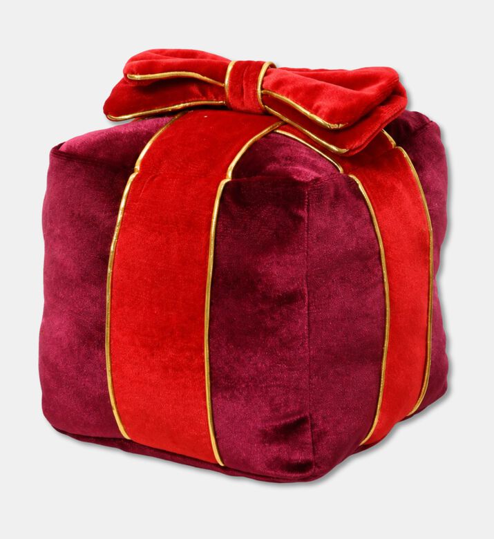 Kaemingk Bow Giftbox Velvet, Burgundy, Packshot View