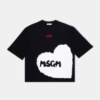 Heart Print Cotton T-shirt