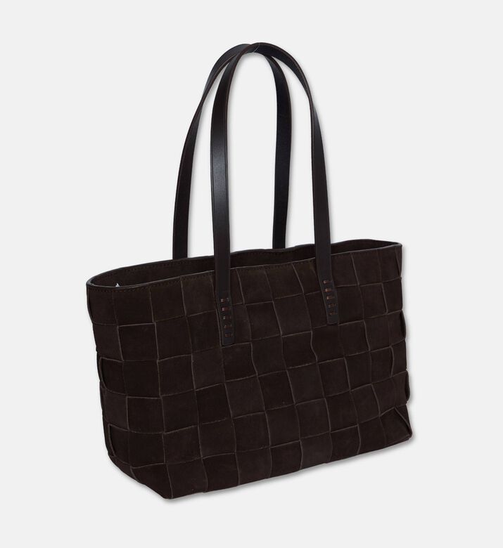 Dragon Diffusion Japan Handwoven Leather Tote Bag, Brown, Packshot View