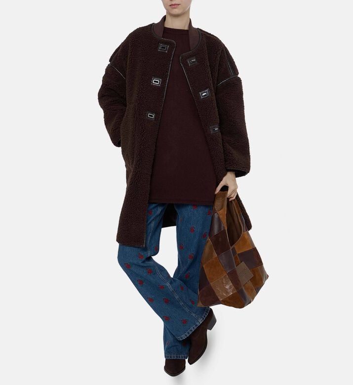 Ba and Sh Slip Pockets Regular-fit Coat, Model View