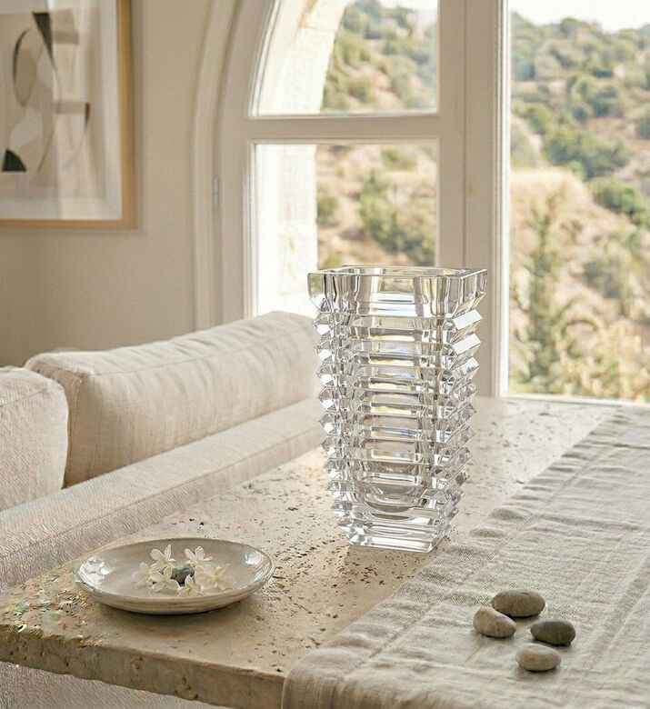 Cristal de Paris Gap Crystal Square Vase, Packshot View