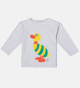 Bobo Choses Colorful Duck-print Shoulder Snaps Long-sleeve T-shirt, Packshot View