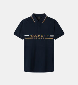 قميص بولو بطبعة شعار كبيرة