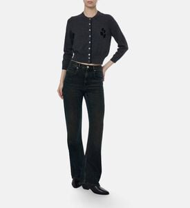 Isabel Marant Button-front Long-sleeve Cardigan, Model View