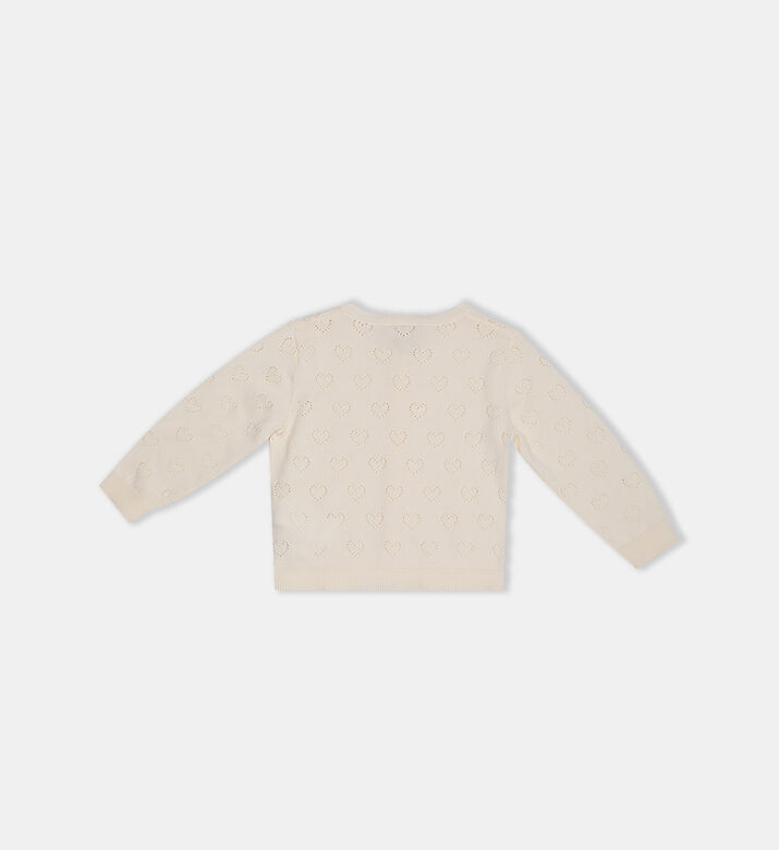 كارديغان من قطن عضوي بنقشة قلب