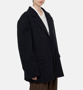 Source Unknown Button Closure Regular-fit Blazer, Black, Model View