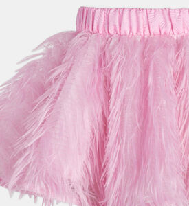 تنورة غامضة بريش للبنات