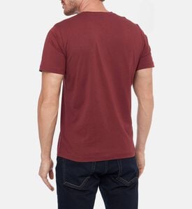 Pal Zileri Classic Crewneck T-shirt, Burgundy, 56, Model View Pal Zileri Classic Crewneck T-shirt, Burgundy, 56, Model View
