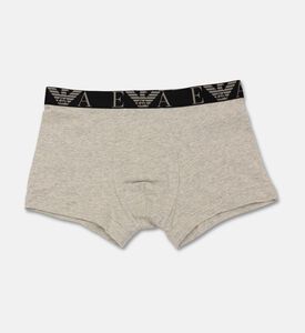 Emporio Armani Logo Elastic Waistband 3-pack Short-leg Boxers Set, Grey, Xl, Packshot View
