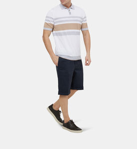 قميص بولو قطني مخطط