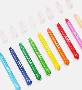 علبة أقلام تلوين جل 9 ألوان