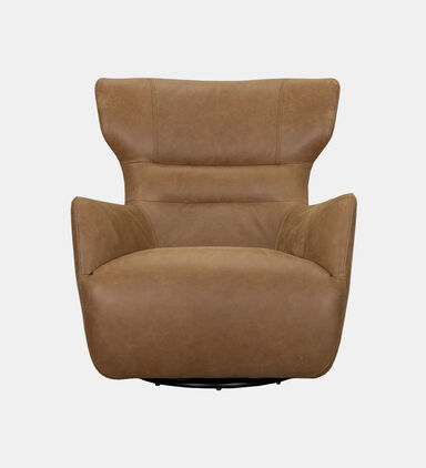 Wave Leather Swivel Arm Chair