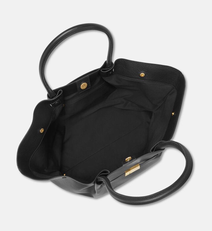 Demellier New York Grained Leather Bag, Black, Packshot View