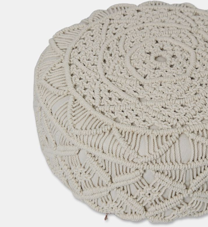Home Deco and More Locha Hand-knotted Stool, Packshot View