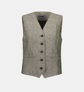 Linen Sleeveless Vest