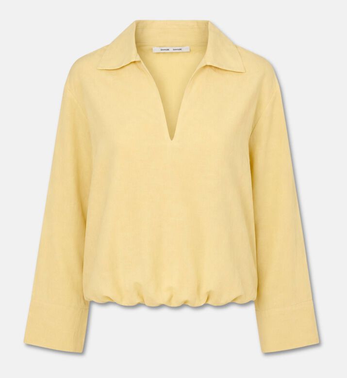 Samsoe Lyocell Linen V-neck Shirt, Packshot View