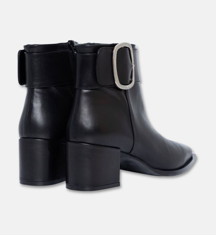 Albano Oversized Buckle Closure Boots, Black, Eu-41, Packshot View