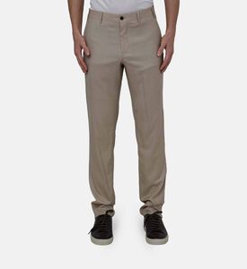 Cotton Twill Blend Tailored Trousers