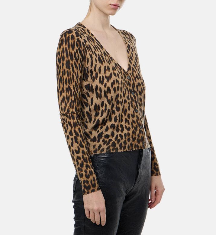 Zadig et Voltaire Leopard-print V-neck Cardigan, Model View