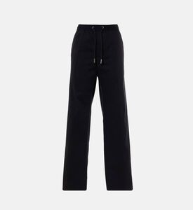 بنطال رياضي بنسيج تويل ناعم مستقيم