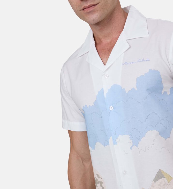 Morney Short-sleeve Cloud-print Shirt